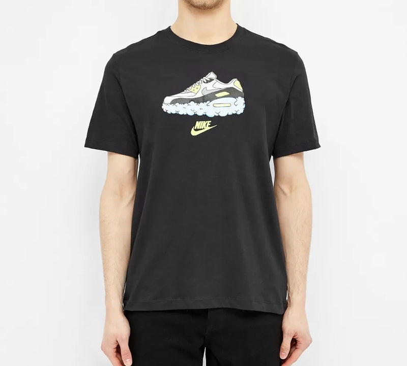 Nike Air Max Shoe Printing Short Sleeve Black CV0071-010