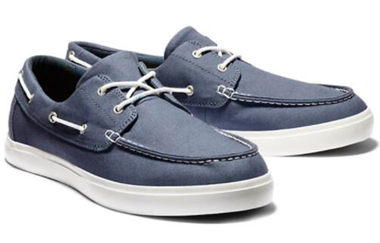 Timberland Seneca Bay Mixed Media Boat Shoes 'Navy' A1XEU432