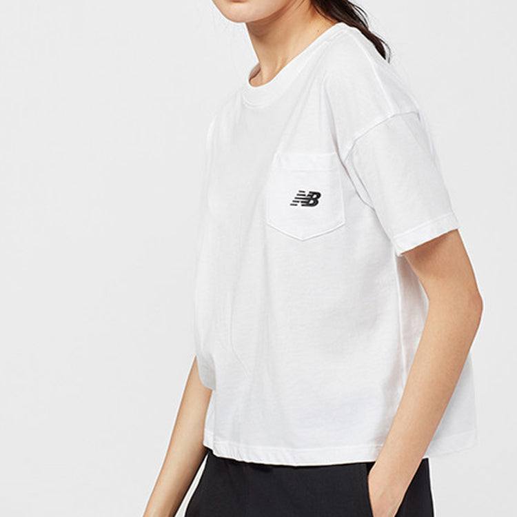 (WMNS) New Balance Round Neck Short Sleeve White WT01840WT