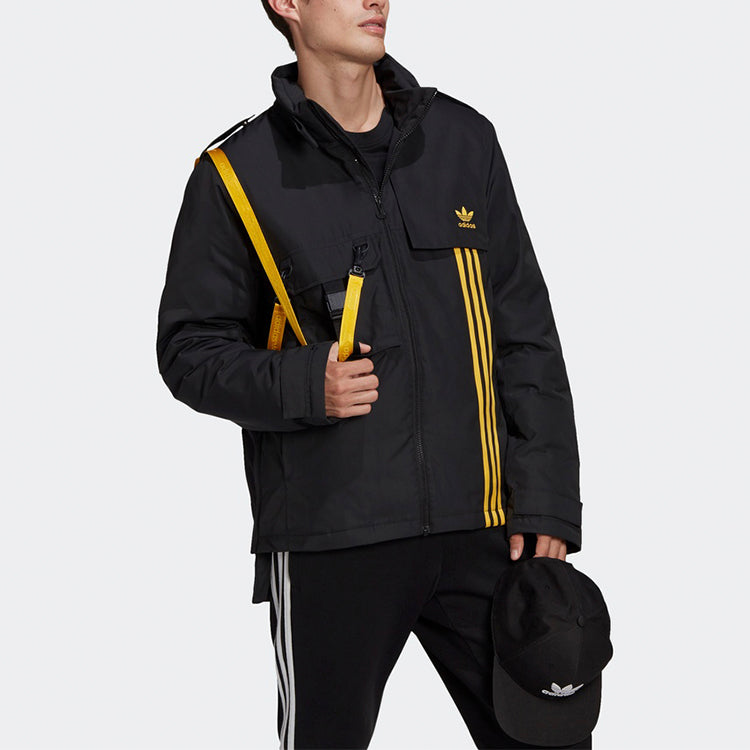 adidas originals Utility Dwn Jkt Windproof Stand Collar Sports Down Jacket Black GJ6738