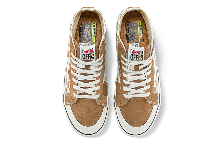 Vans SK8-Hi High Top Casual Skate Shoes Unisex Brown White Grid VN0A4BX7TBN