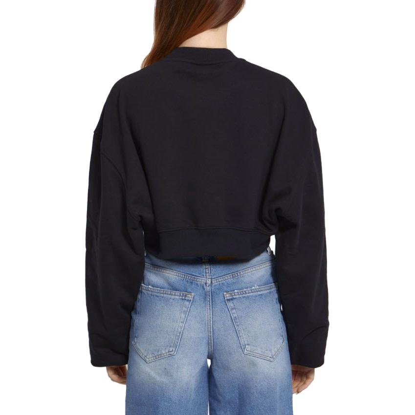 (WMNS) Off-White Cotton Sweatshirt 'Black' OWBA069C99JER002-1001