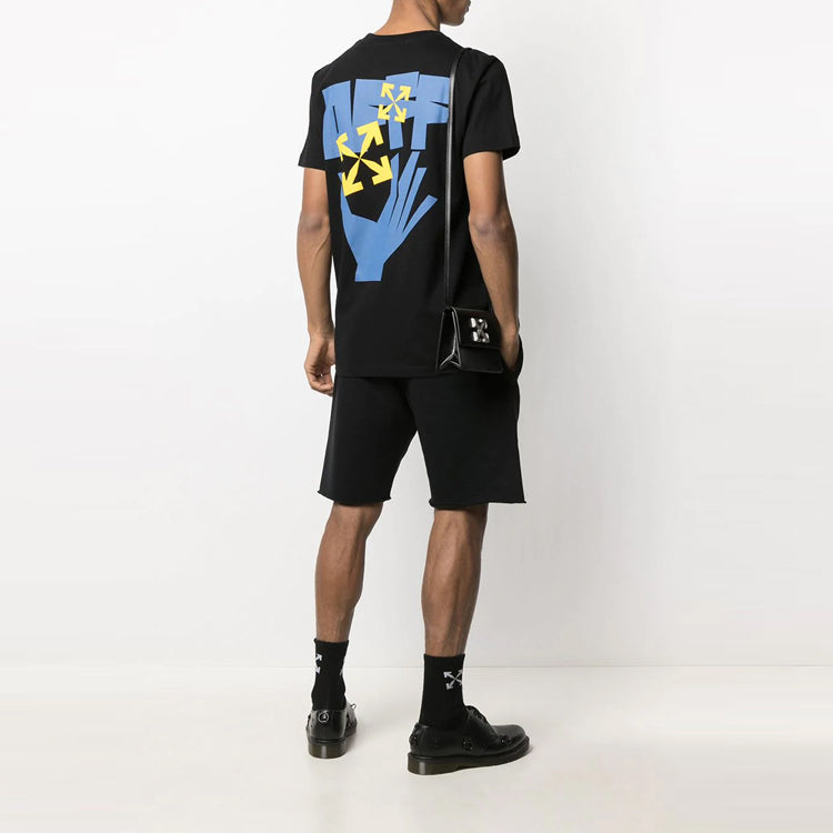 Off-White SS21 Arrow Printing Logo Short Sleeve Black OMAA027R21JER0051040