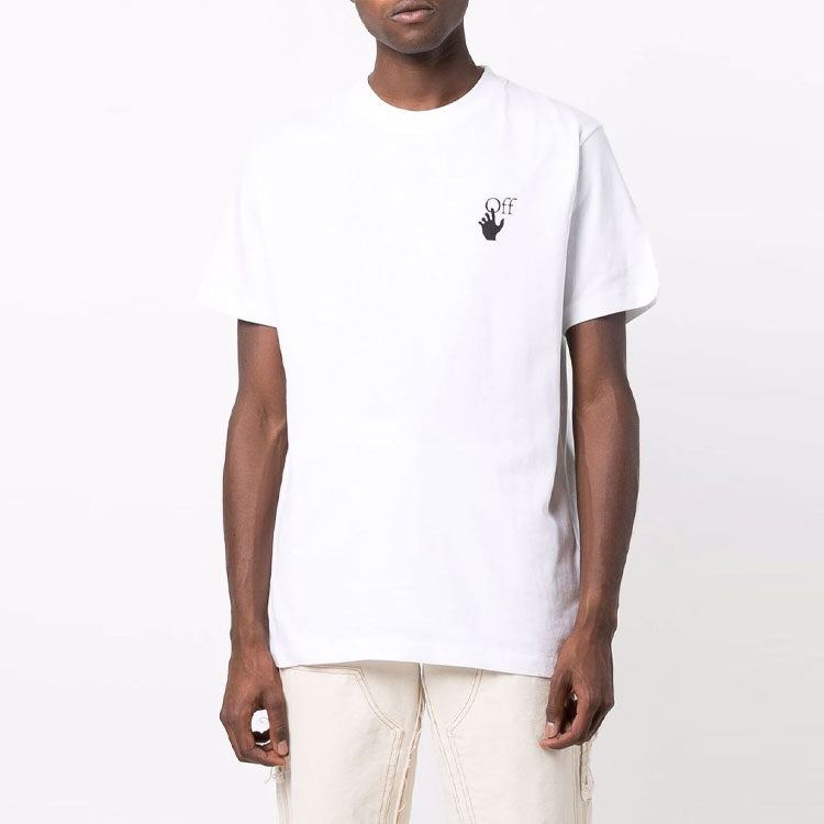 Off-White FW21 Arrow Printing Short Sleeve Version White OMAA027F21JER0050110