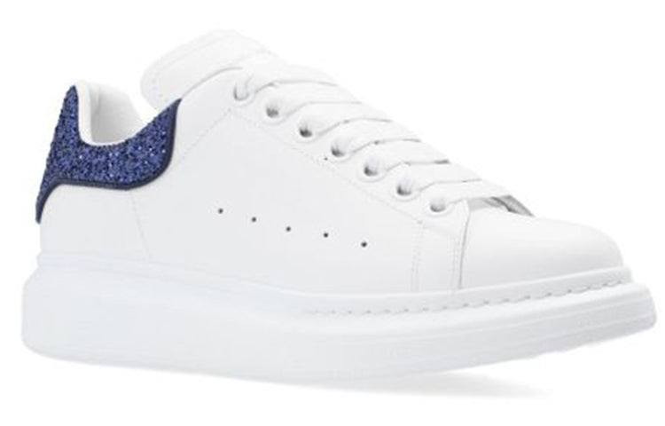 (WMNS) Alexander McQueen Oversized Sneaker 'White Navy Glitter' 558945WIA4Y9095
