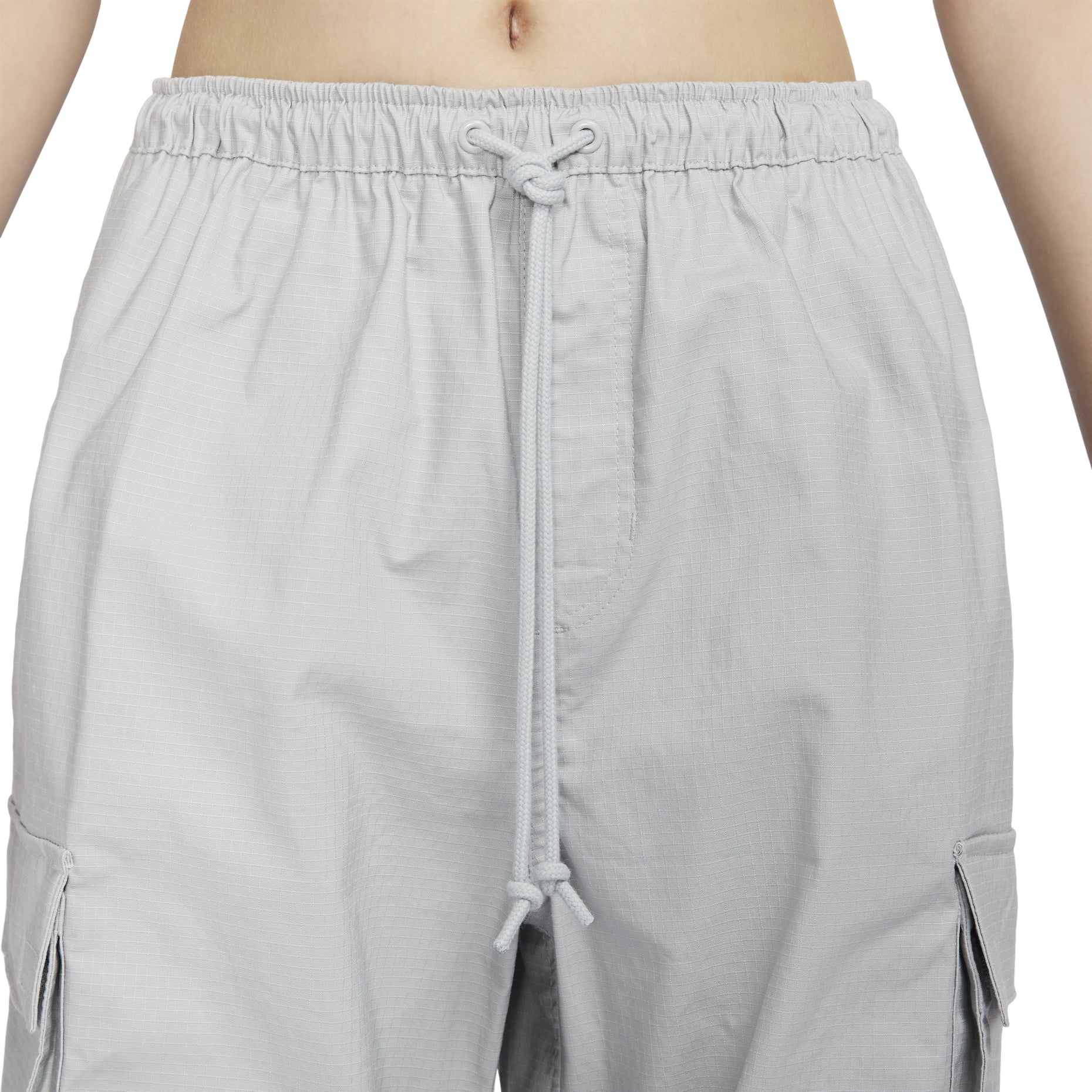 (WMNS) Nike Sportswear Mid-Rise Oversized Cargo Pants Asia Sizing 'Light Smoke Grey' FV7521-077