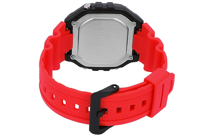 CASIO G Shock Quartz Sports Waterproof Mens BlackRed Digital W-218H-4B