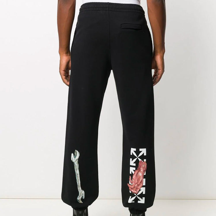 Off-White Pascal Pill Applique Sports Pants Men's Black OMCH030F20FLE0021001