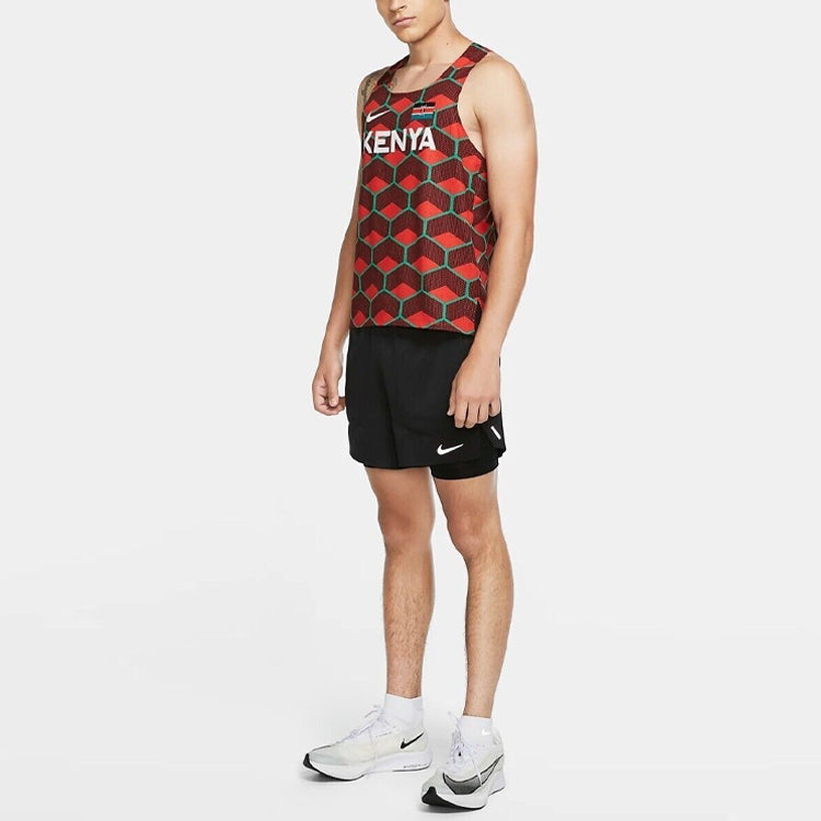 Nike Dri-FIT ADV Team Kenya AeroSwift Running Tank Singlet 'Green Red' CV0371-673