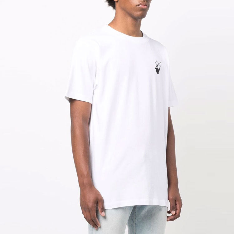 Off-White FW21 Arrow Printing Short Sleeve Version White OMAA027F21JER0090110
