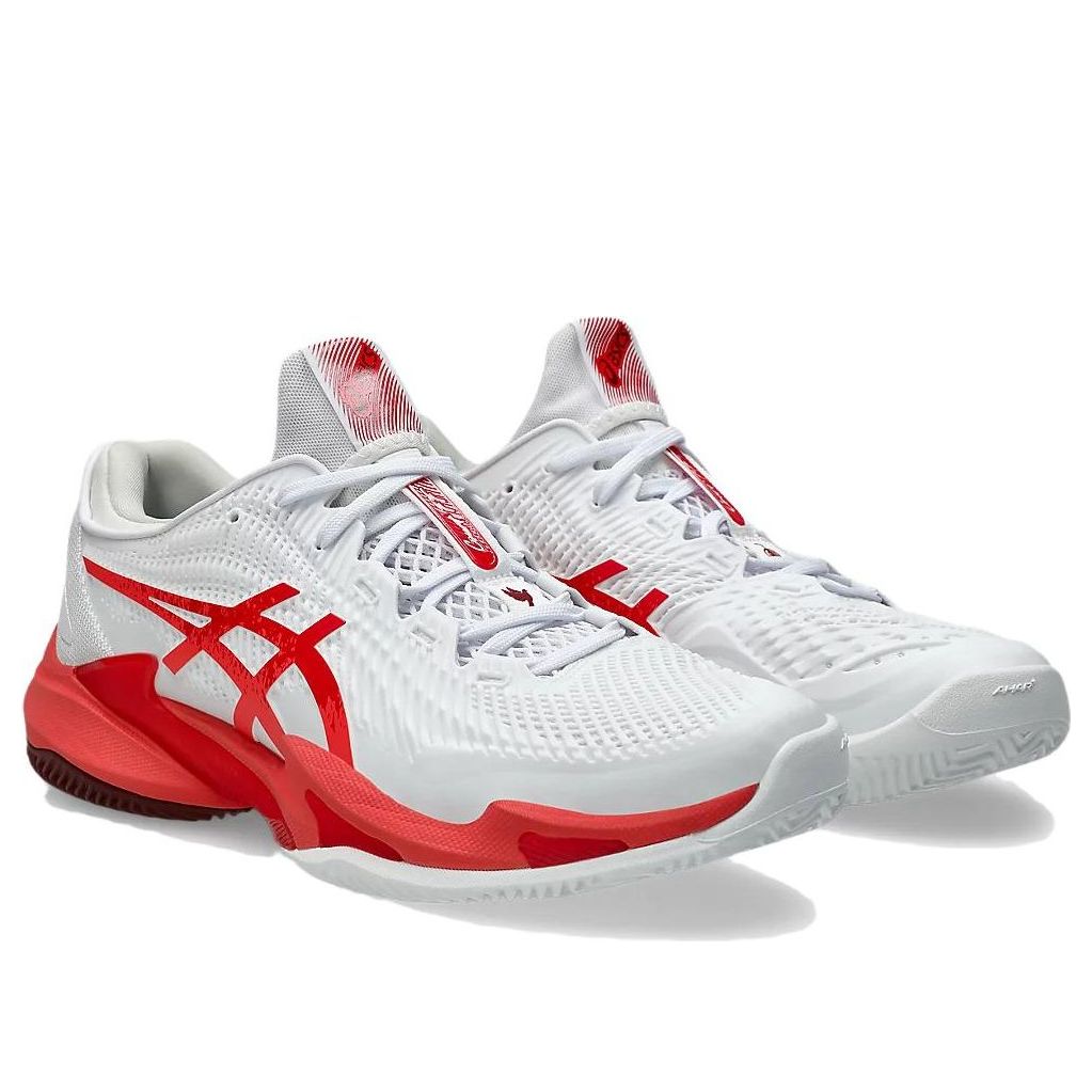 ASICS Court FF 3 Novak Clay 'White Electric Red' 1041A521-966