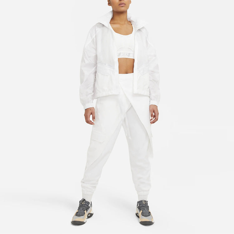 (WMNS) Air Jordan Future Primal Lightweight Printing Hooded Jacket White DA1521-100
