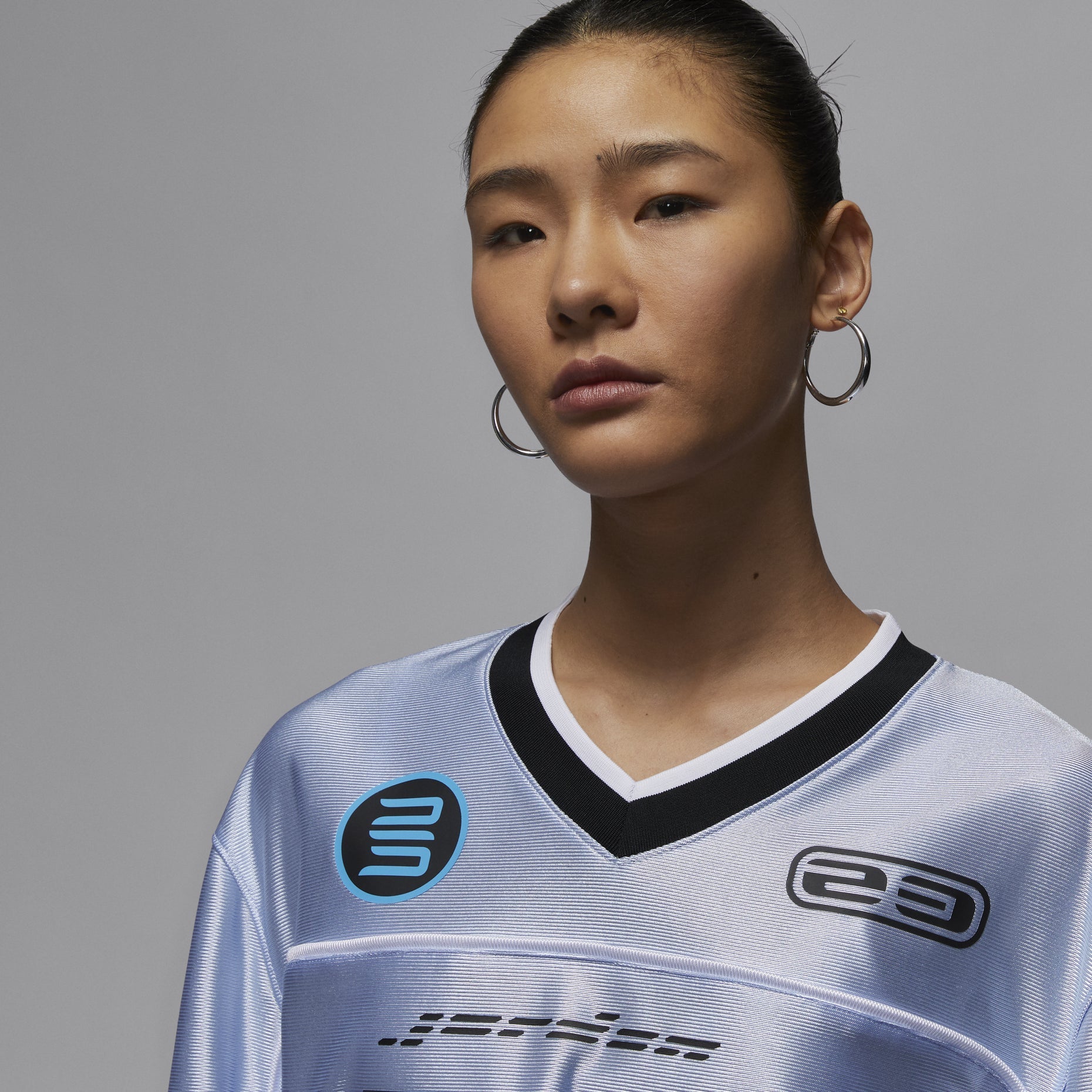 (WMNS) Air Jordan Long Sleeve Jersey Asia Sizing 'Hydrogen Blue' HF9460-407