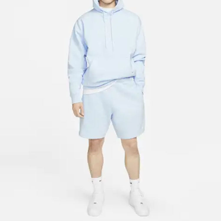 Nike Solo Swoosh Fleece Shorts Logo 'Light Blue' DV3055-441