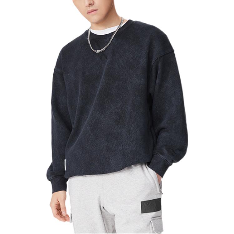 Li-Ning Sports Series Solid Color Sports Pullover Loose Round Neck 'Black' AWDS065-8