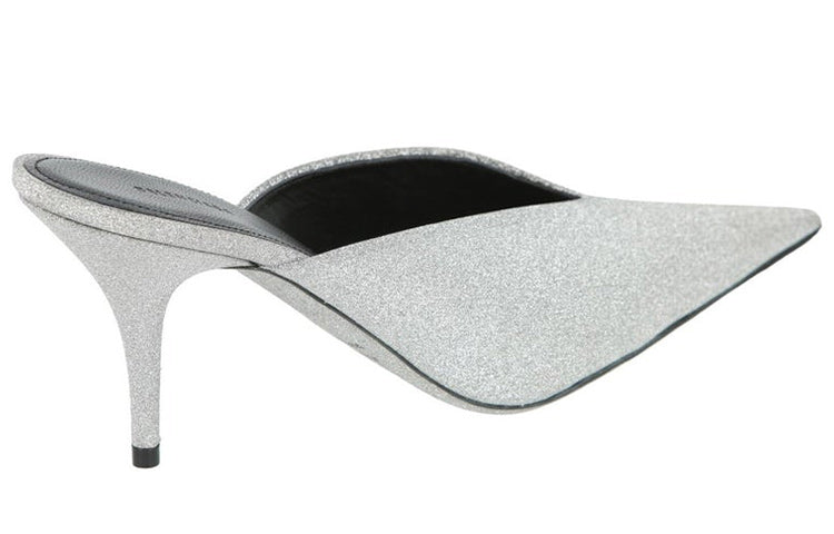 (WMNS) Balenciaga Glitter Knife Slingback 'Silver' 579279WA7018163