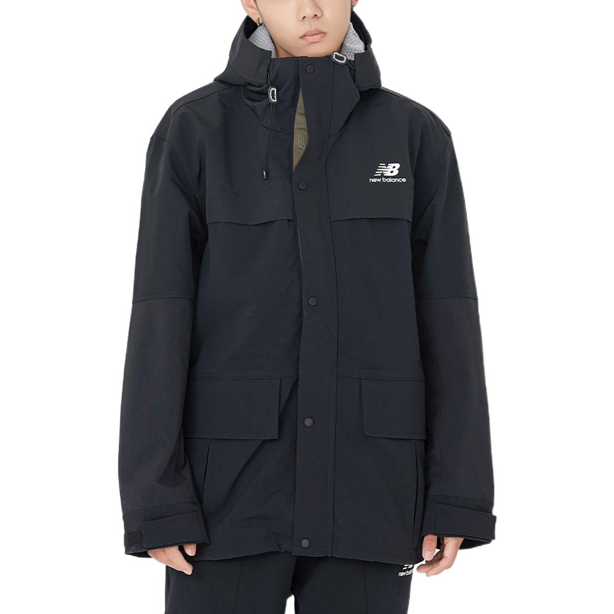 New Balance Hooded Mid Down Jacket Asia Sizing 'Black' AMJ23315-BK