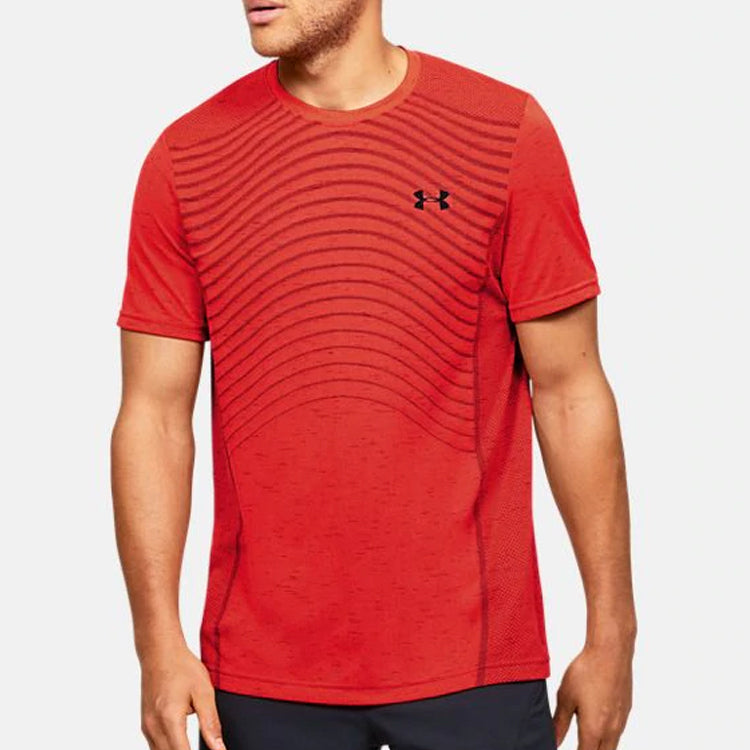 Men's Under Armour Seamless Wave Short Sleeve Red 1351450-628