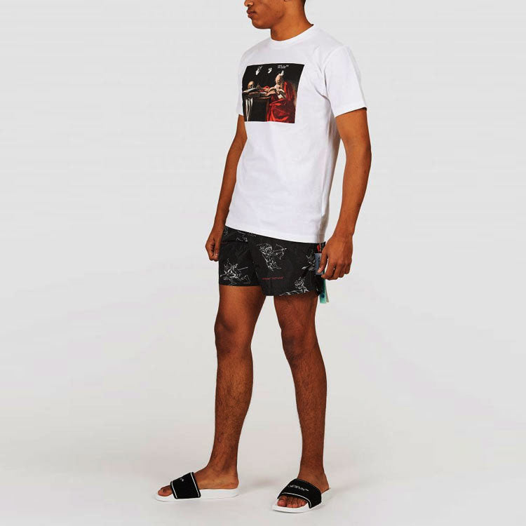 Off-White SS21 Pattern Printing Pants Black OMFA003R21FAB0031001