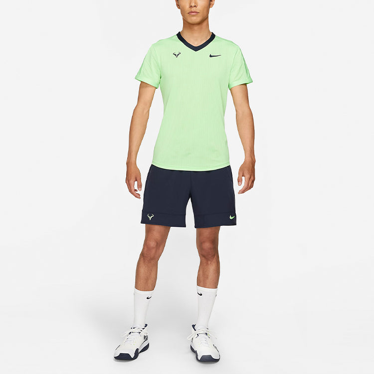 Nike Court Dri-fit Adv Rafa Logo Short Sleeve Men's Green CV2803-345