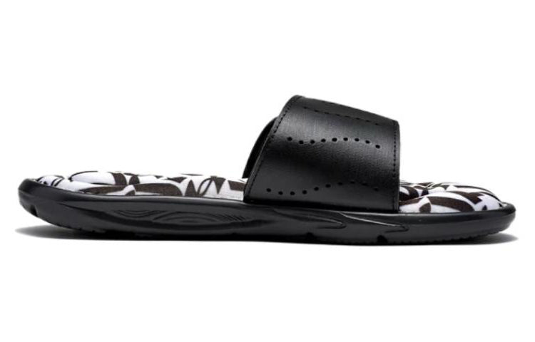 (WMNS) Under Armour Ignite 6 Graphic Footbed Slide 'Halo Grey Black' 3023767-105