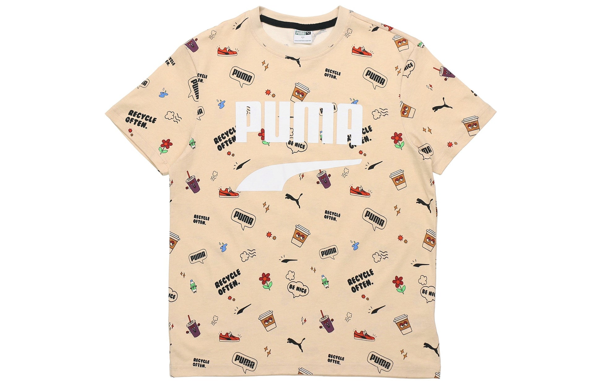 PUMA Awareness Aop Tee Sports Alphabet Printing Short Sleeve 532033-68
