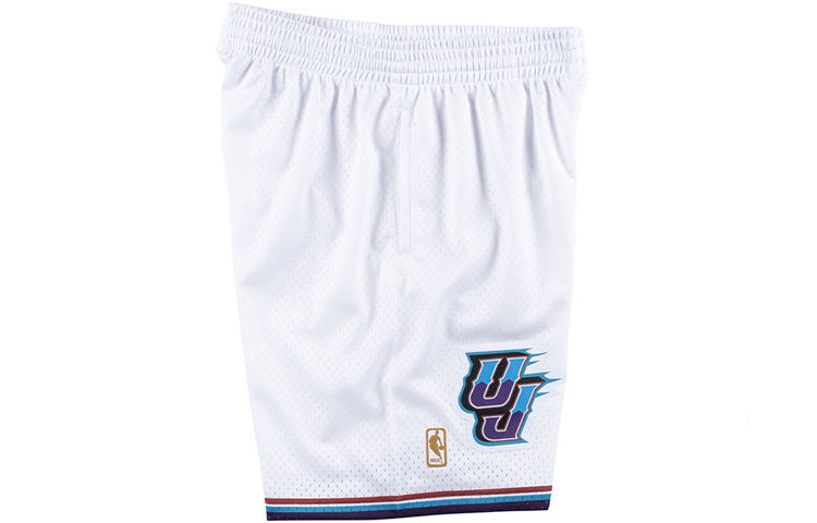 Mitchell & Ness NBA Swingman Shorts Utah Jazz 1996-97 'White Purple' SMSHAC19029-UJAWHIT96