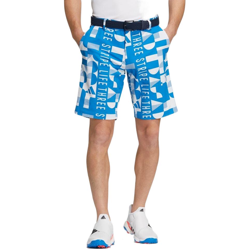 adidas Pattern Printing Straight Shorts Japanese Version Men's Blue HA3287
