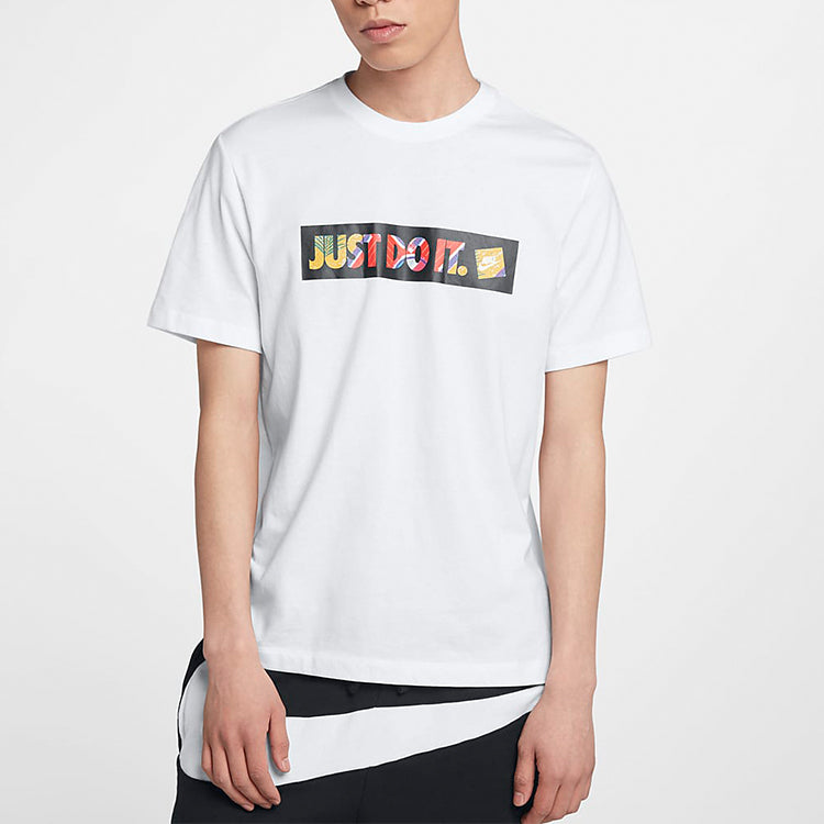 Nike Just Do It Athleisure Casual Sports Short Sleeve White BQ0170-100