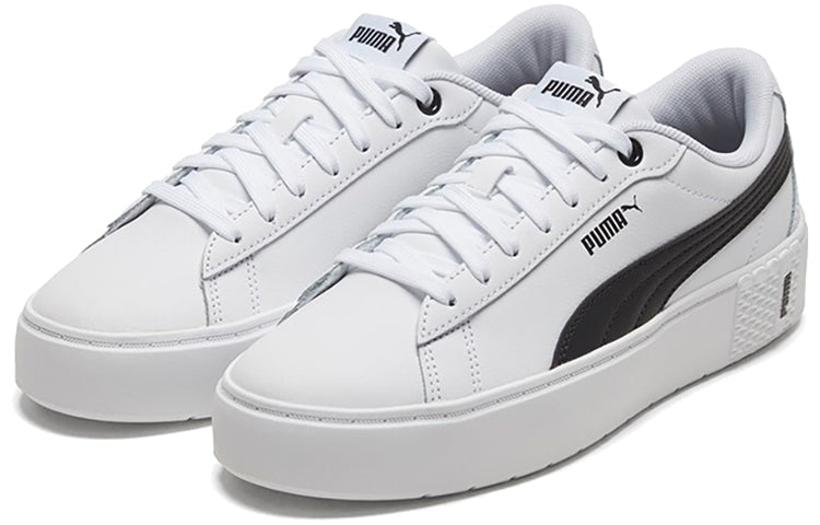 (WMNS) PUMA Smash Platform V2 L 'White Black' 373035-02