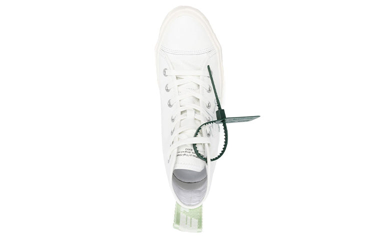 (WMNS) Off-White Vulcanised High-Top Sneaker 'White Green' OWIA195F22LEA0010101