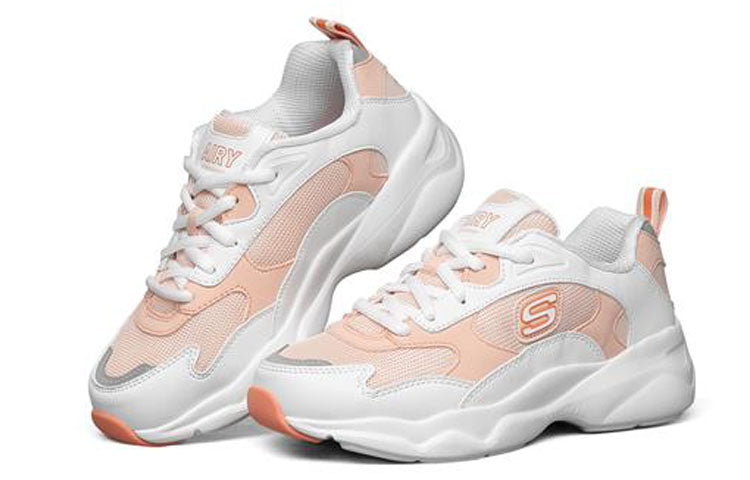 (WMNS) Skechers D lites Airy Sneakers White/Orange 88888359-WCRL