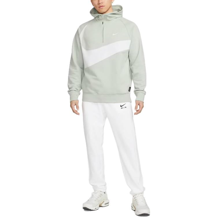 Nike Sportswear Big Swoosh Half Zip Hoodie (Asia Sizing) 'Light Silver White' DX0567-034