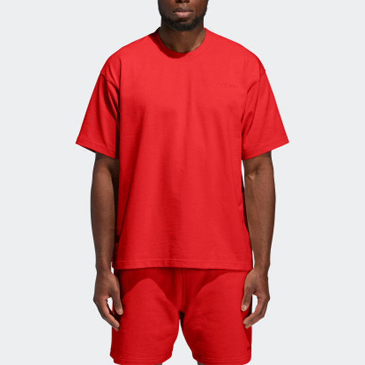 adidas originals Crossover Round Neck Short Sleeve Pink Red GH4394