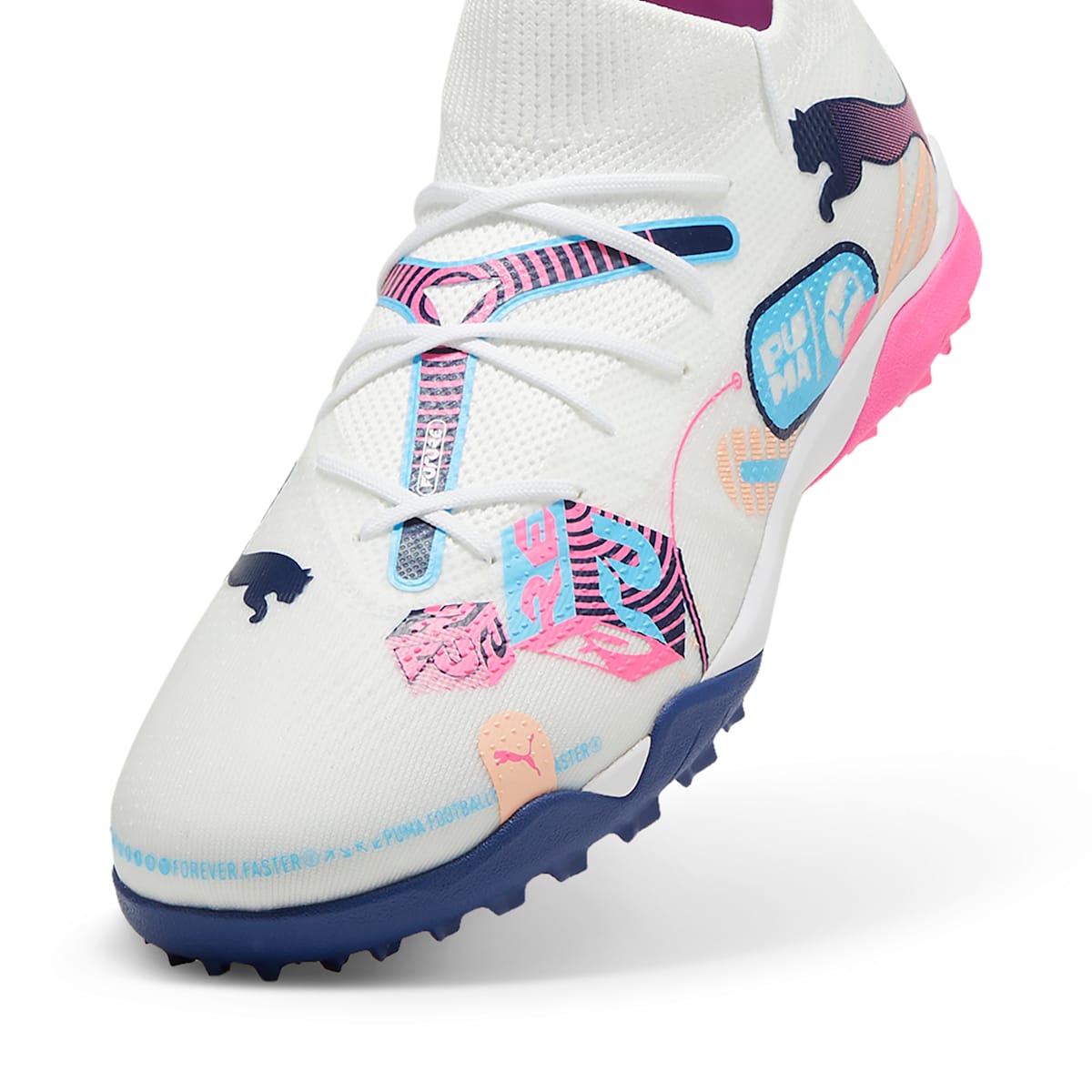 PUMA Future 7 Match Volume UP TF 'White Luminous Blue Pink' 108075-01