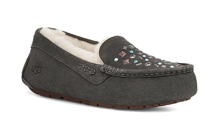 (WMNS) UGG Ansley Stud 2 (Rivets) Slip on Grey 1119100-CHRC