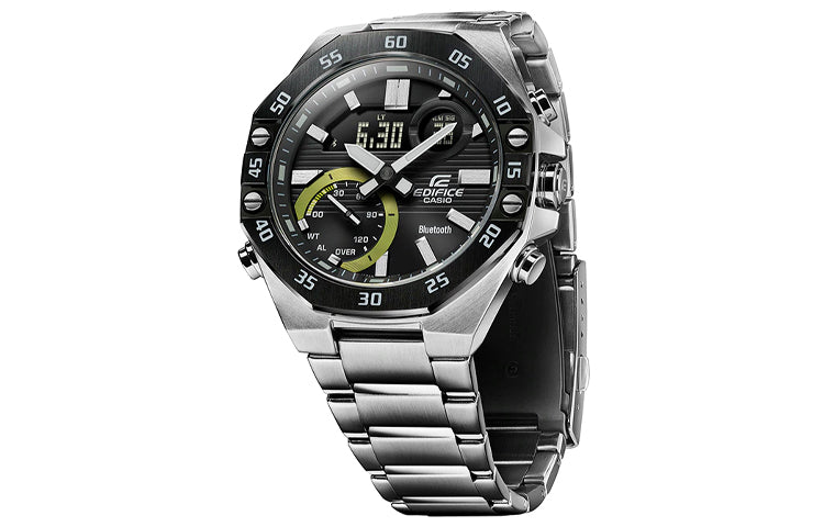 CASIO EDIFICE Waterproof Sports Mens Silver Analog ECB-10DB-1A