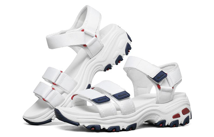 (WMNS) Skechers D'Lites Slipper GS White/Blue/Red 31514-WNVR