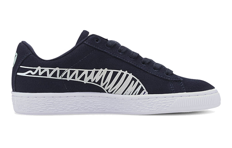 (GS) PUMA Basket Canvas Winter 'Time 4 Change - Peacoat' 374300-02