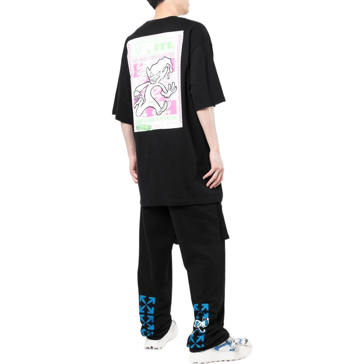 Off-White Logo Print Short Sleeve Tee 'Black' OMAA125S22JER0041070