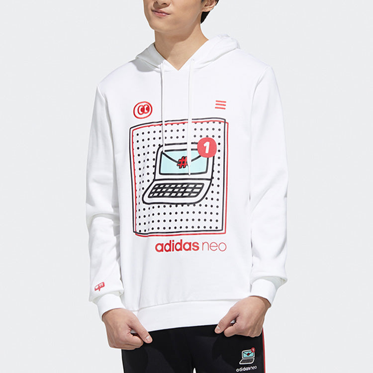 adidas neo M VLDAY HDY Sports Pullover White GE4292