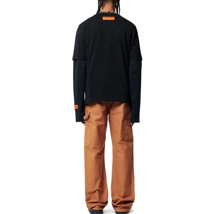 HERON PRESTON FW22 Logo Heron T-shirt 'Black' HMAA032C99JER0031010