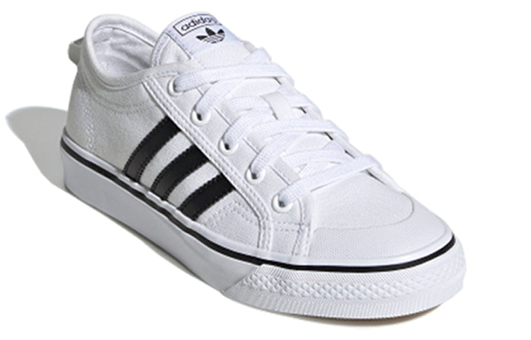 (GS) adidas Nizza J 'White Black' EF5140