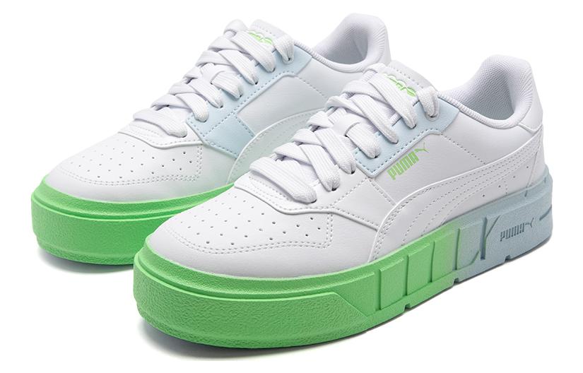 (WMNS) PUMA Cali Court Beach Days 'White Green' 393767-02