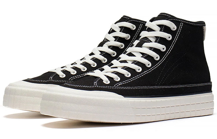 Li-Ning Classic Canvas Hi Shoes 'Black White' AGCS255-4