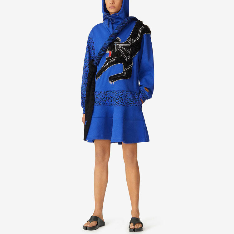 (WMNS) KENZO x Kansaiyamamoto SS21 Crossover Logo Embroidered Pattern Hoodie Blue FB52RO7774MO-71
