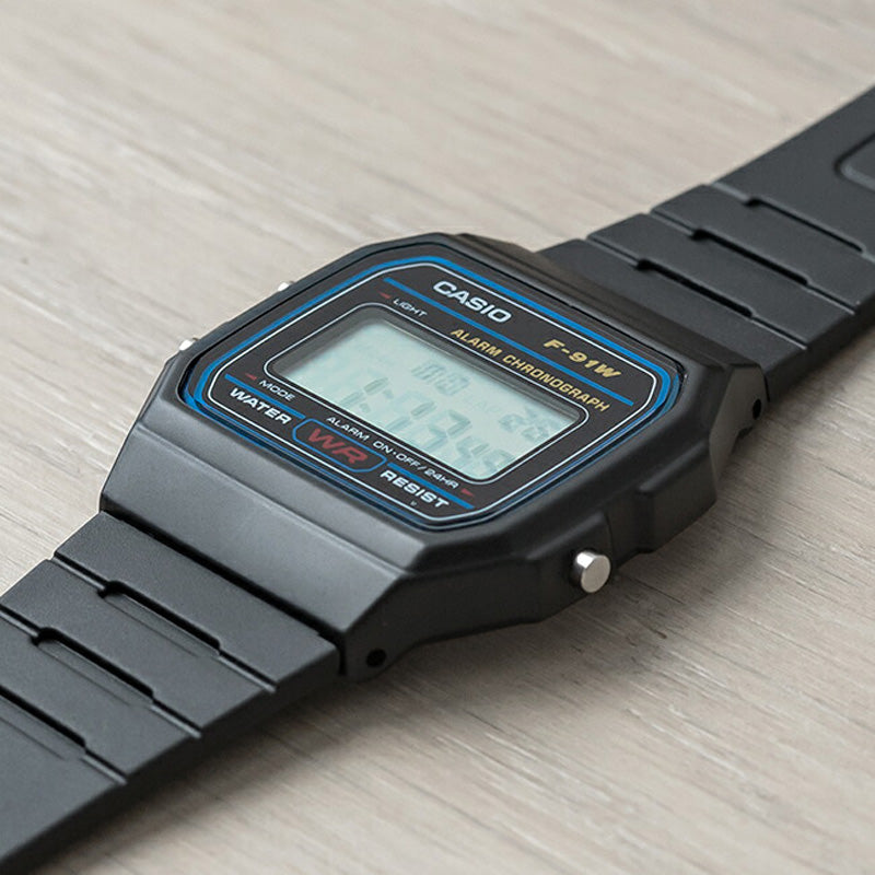 CASIO Quartz Waterproof Sports Unisex Mens Black Digital F-84W-1