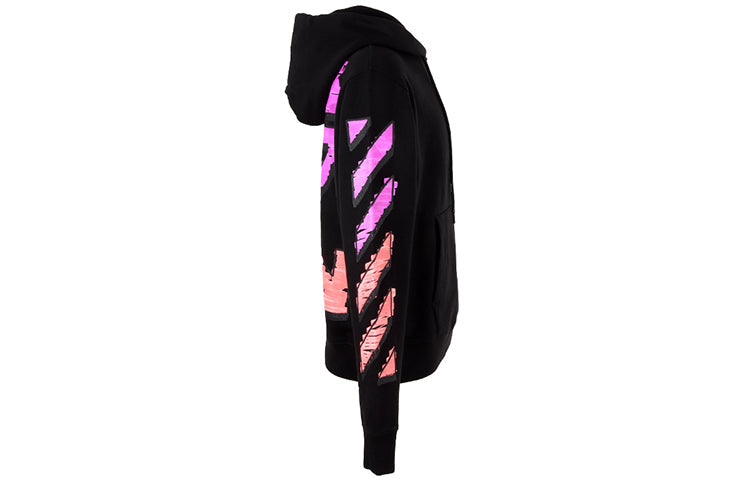 Men's Off-White Stripe Drawstring Black OMBB034R21FLE00310