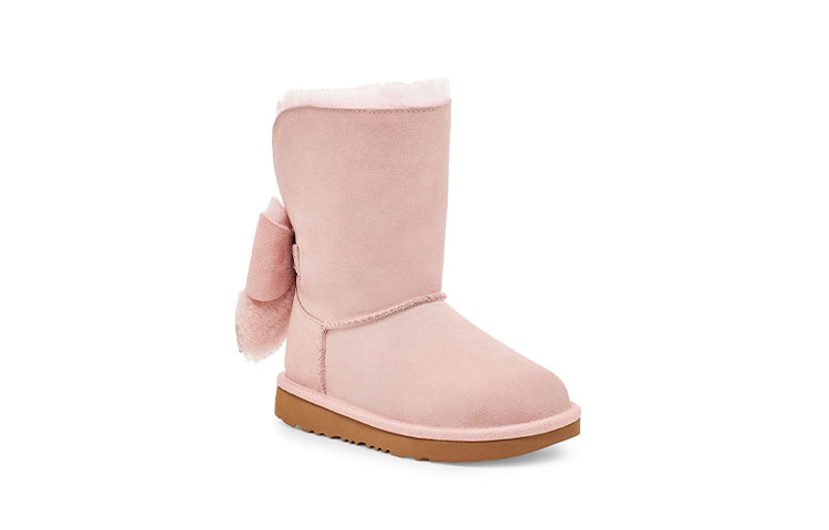 (PS) UGG Classic Mini II Cuffed Bow Pink Fleece Lined 1112298T-PCD