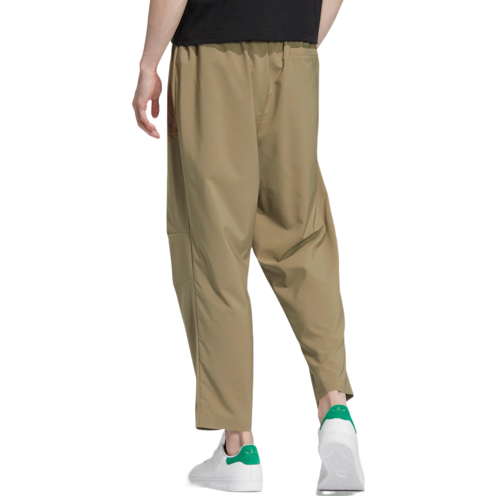 Men's adidas originals Lw Woven Pant Solid Color Logo Embroidered Casual Straight Sports Pants/Trousers/Joggers Green HR3428